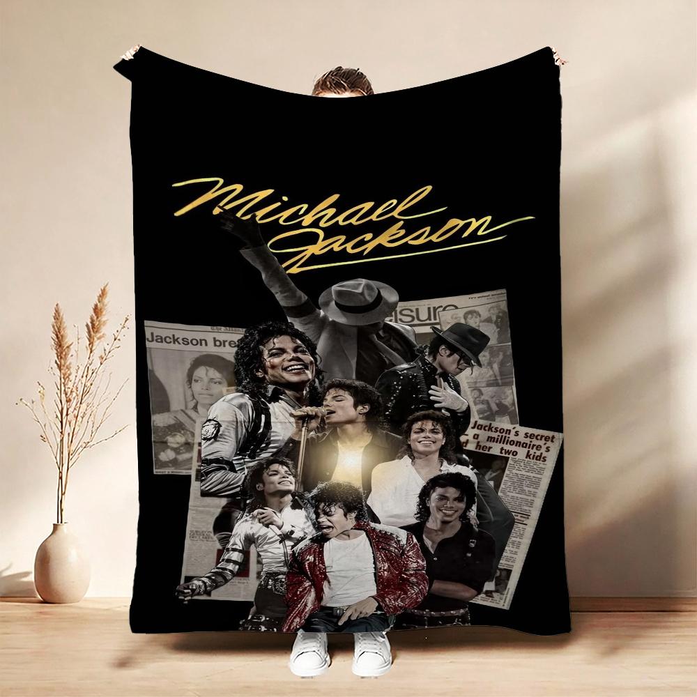 Michael Jackson Dangerous World Tour Theme Printed Blanket Skinfriendly Warm Throw Blanket For Camping Travel Party Decor Gift For Friends