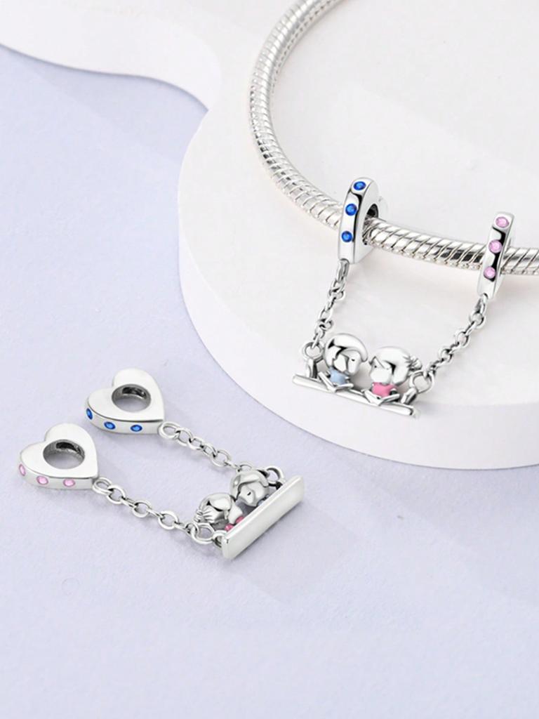 Charm Plata Colorful Butterfly Little Boy Bead Copper Plated Fits Copper Genuine Bracelets For Jewellery Crafting DoItYourself Charms