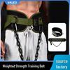 Weighted Fitness Belt with Lumbar Support for Pull-Ups, Squats, and Double Bar Exercises Featuring Iron Chain.