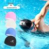 Waterproof PU Coated Adult Swim Cap with Ear Protection - Soft, Non-Constricting