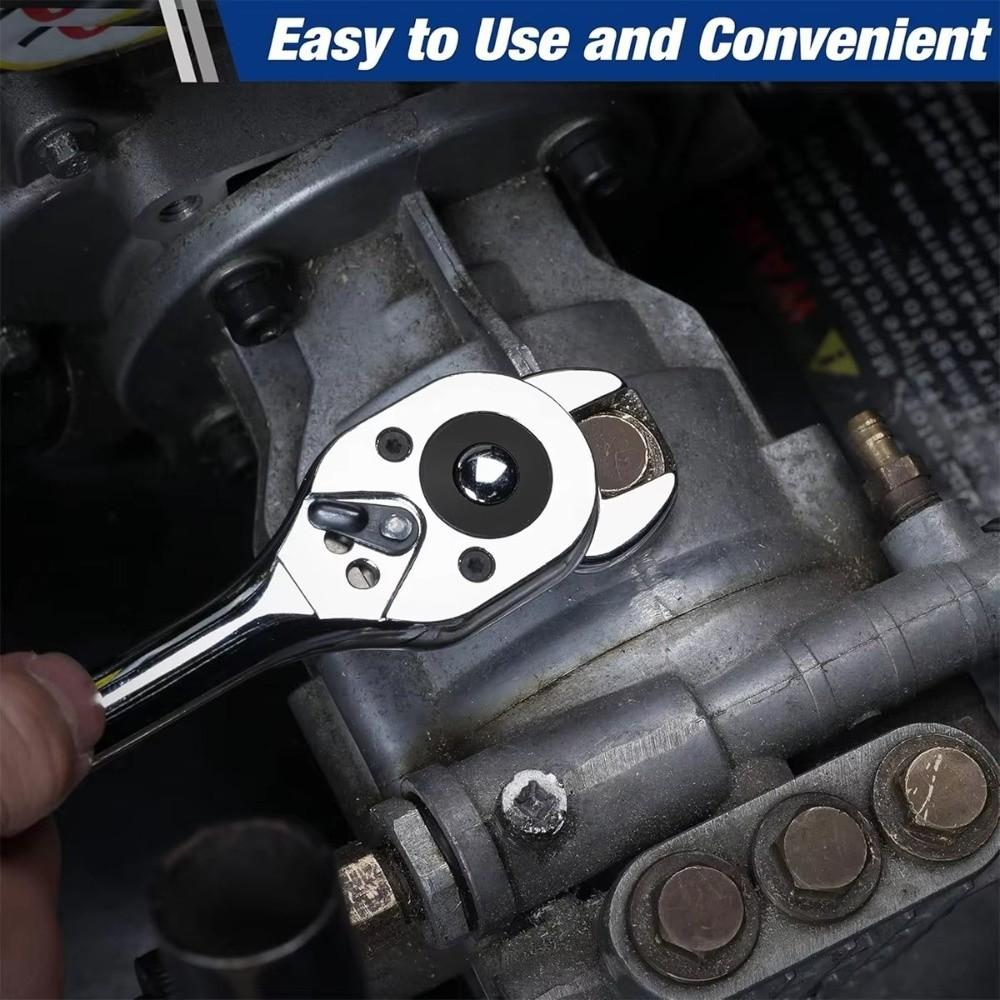 10pcs/Set Chrome Finish Crowfoot Wrench Heads Hand Tool Accessories Mechanical Repair