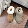 Women's Winter Tazz Suede Snow Boots with Extra Thick Sole and Round Toe, Plus Velvet, Cotton, Sheepskin Wool Lining