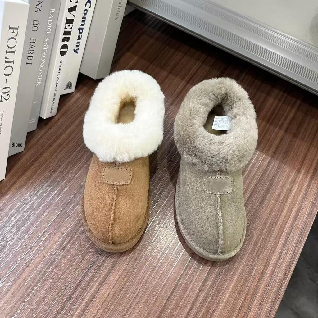 Women's Winter Tazz Suede Snow Boots with Extra Thick Sole and Round Toe, Plus Velvet, Cotton, Sheepskin Wool Lining