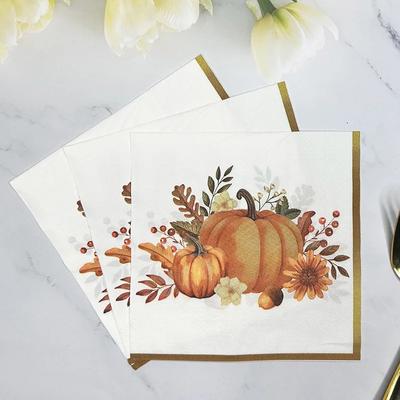 20 peças/pacote 33*33cm 2-Ply guardanapo descartável para festa padrão de ação de graças