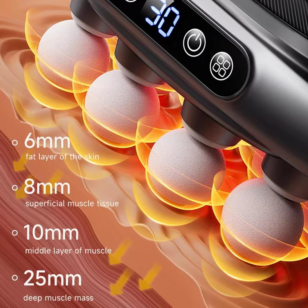 High Frequency Vibration  Fascia Gun 16-8 Head Body Massage Gun Back Waist Massager Massager Neck Shoulder Massager Masajeador