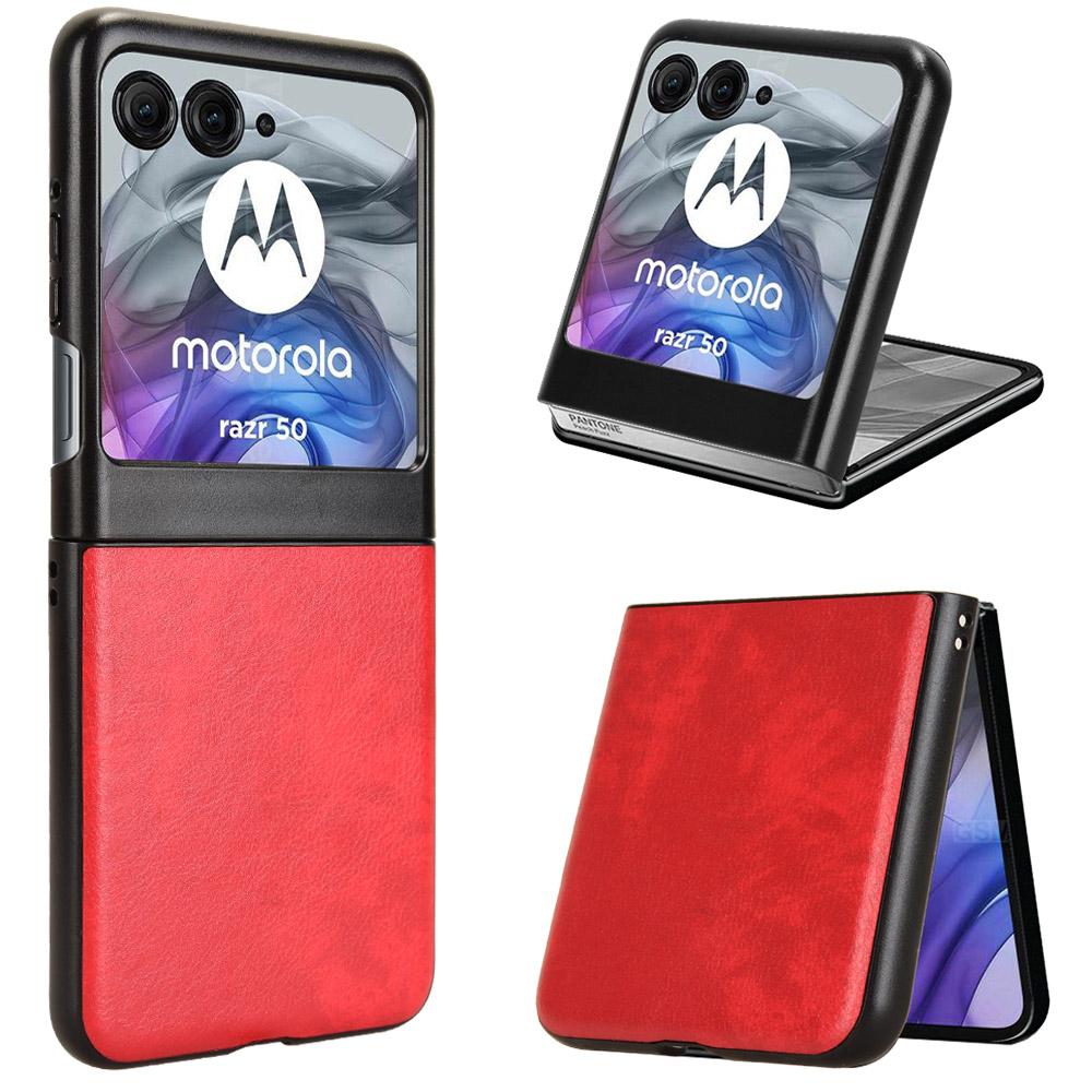 For Motorola Razr 60 Case Litchi Texture PU Leather+PC Phone Cover