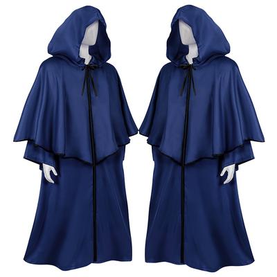 Halloween Cape Medieval Robe Cape Wizard Guide Grim Reaper Long Sleeve Coat