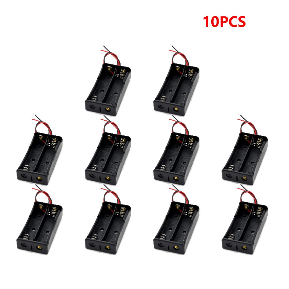 10/5/1PCS 1 2 3 4 Slot 18650 Battery Holder Power Bank with Wire Lead Plastic Battery Storage Box Case for 18650 3.7V Battery