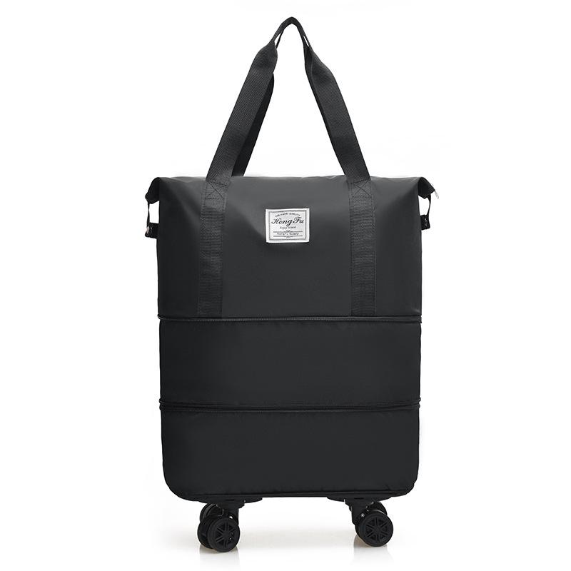 Expandable Large Capacity Travel Duffel with Universal Wheels for Men & Women - Perfect for Shopping, Storage, and Business Trips