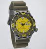 Seiko Prospex Monster 200m Automatic Gray Plated Case Yellow Dial Watch Diver's SRPF35K1, Diver.