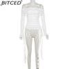BITCED Autumn Women's Solid-Colour Slim-Fit Streetwear Off-the-Shoulder Long-Sleeved Backless Top