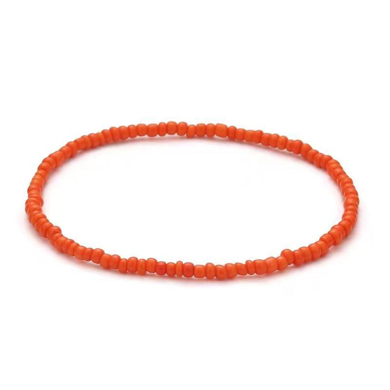 Colorful Beads Anklets Summer Beach Boho Women Elastic Rope Chains Adjustable Ankle Bracelet Beach Jewelry Vacation Accessories