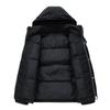 Men's Winter White Duck Down Jacket - Trendy, Loose Fit, Multi-Pocket Workwear Style