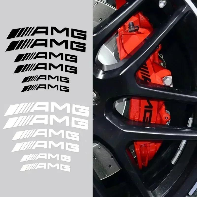 Für Mercedes Benz 6 Stück AMG Auto Styling Auto Bremssattel Aufkleber Für Mercedes Benz W204 W124 W201 W202 W205 W212 W213 W177 W176 W117 X253 W247
