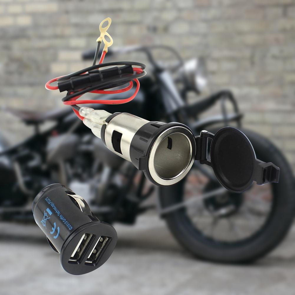 Golden Cigar Lighter USB GPS Electric Outlet Vehicle-mounted Phone Charger