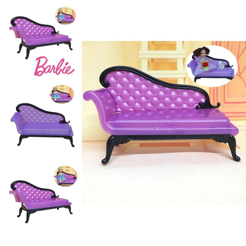 Barbie Doll Sofa Set Plastic Furniture Accessories For Dollhouse Diy Home Play Toy