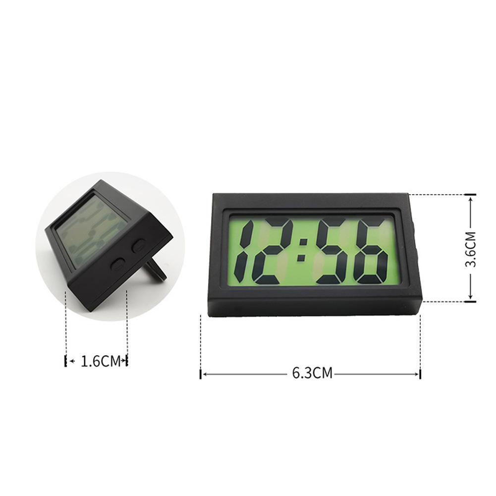Mini Car Clock Auto Car Truck Dashboard Time Convenient Self-Adhesive Bracket Vehicle Electronic Digital Clock Car Accessories