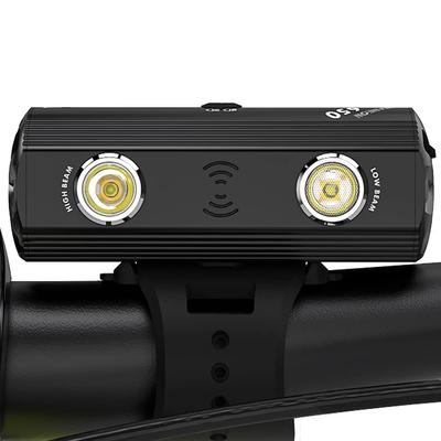 Volo UN 650 Night Riding Bike Dirt Bike Headlight for Scooters Road Dual Lens Bicycle Light with High and Low Beam USB Rechargeable Super Bright Bike