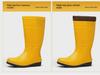 Men's Yellow Rain Boots: Mid To High Tube, Steel Toe, Anti-Smash, Anti-Puncture, Acid and Oil Resistant.