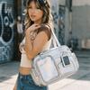 PU Leather Transparent Ita Bag Multi-pocket Design Harajuku Shoulder Bag  School