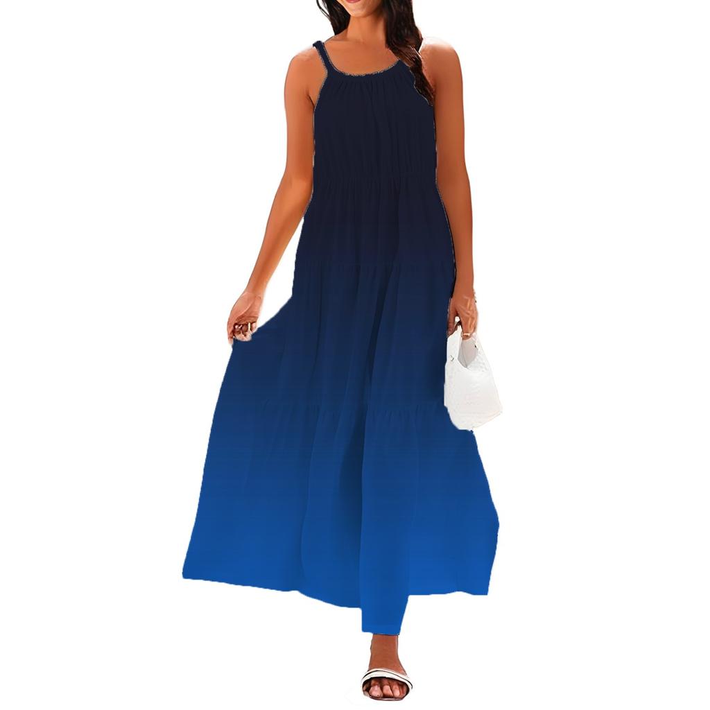 Damen Sommer Casual Fashion Strapsen Ärmelloses Kleid