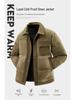2025 Winter Men's Corduroy Patchwork Lapel Down Jacket - Thick Casual Baseball Style Outerwear