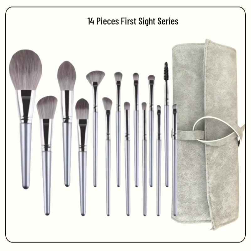 Cangzhou Li Tongxue Co-branded 14-Piece Makeup Brush Set for Powder, Eyeshadow, Foundation, Blush & Highlight with Super Soft Bristles