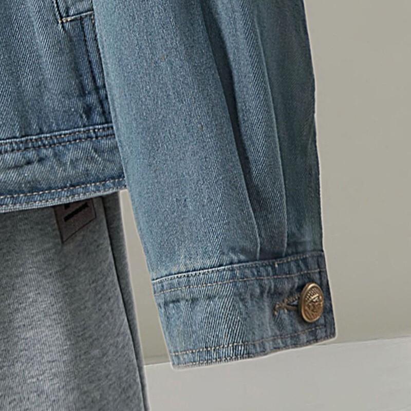 Women's Vintage Washed Loose-Fit Denim Jacket