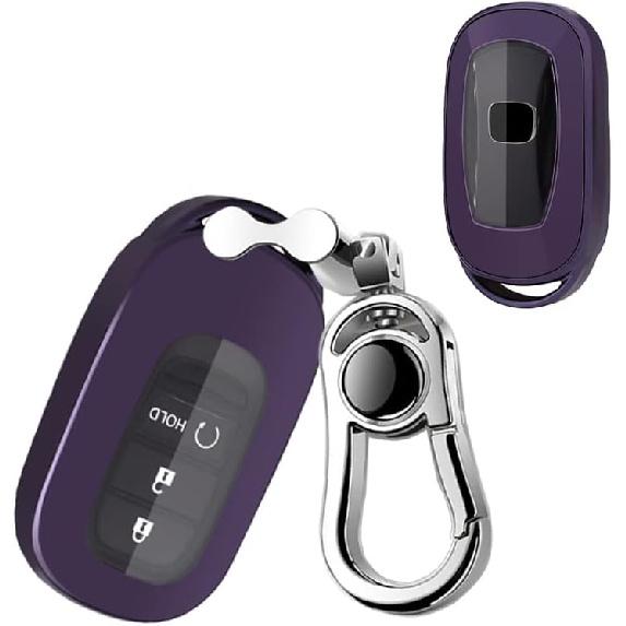 

Honda Civic Key Fob Cover,Compatible with 2022 New Honda Civic Accord Sport SI EX EX-L Touring key Fob Silicone TPU Protective Case Holder Shell wih Sleek Bright Black