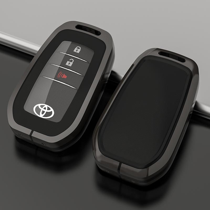 Zinklegierung TPU Auto Fernbedienung Schlüsselhülle Case Zubehör Für Toyota RAV4 Highland Coralla Hilux Fortuner Land Cruiser Camry Crown