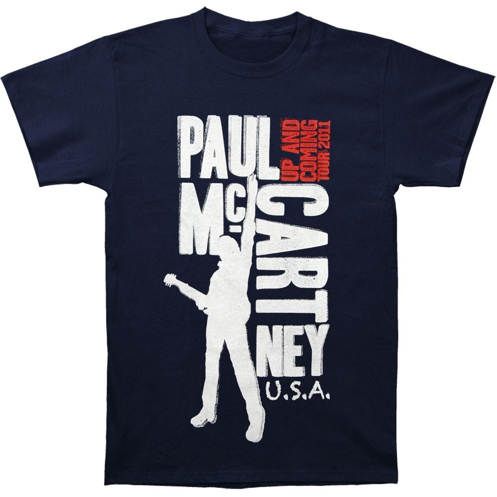 Men s Paul Mccartney Blocks Slim Fit T-shirt Small Blue XXXL