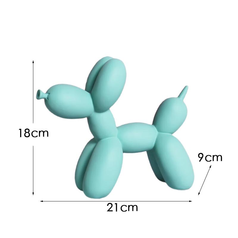 Golden Balloon Dog Resin Ornament for Home, Office, & Living Room Decor