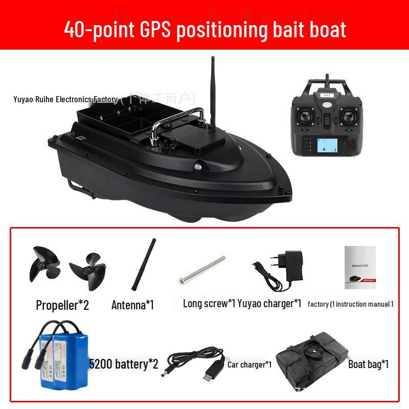 Large Remote Control Bait Boat with GPS & Auto Return for Fast Cruising