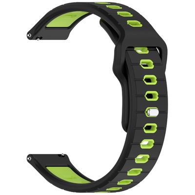 Silicone Fitness Tracker Band Replacement Two-Toned Quick-Release Wristband Breathable 22mm Watch Strap for Amazfit Helio Strap