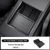 Boîte de rangement pour Console centrale de voiture Tesla modèle Y Juniper 2025, boîte de rangement pour accoudoir, plateau organisateur caché, tapis