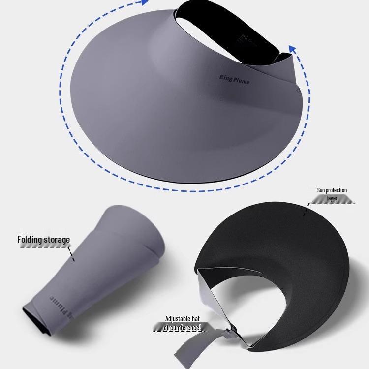 Women's Seamless Large Brim Ice-Feel UV Protection Foldable Sun Hat