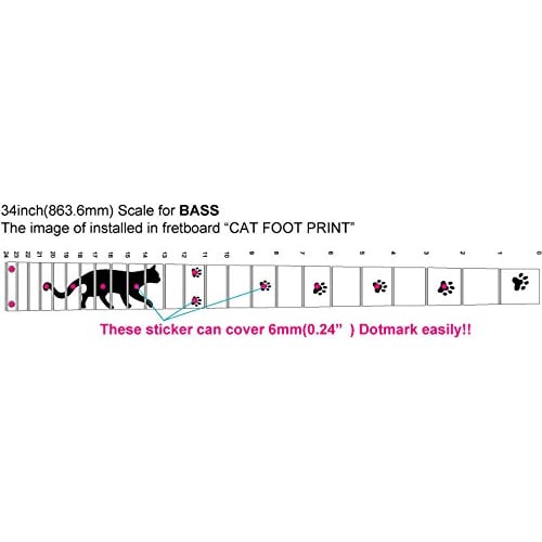 Jockomo Bass Clawfoot Inlay Sticker for White Pearl Base