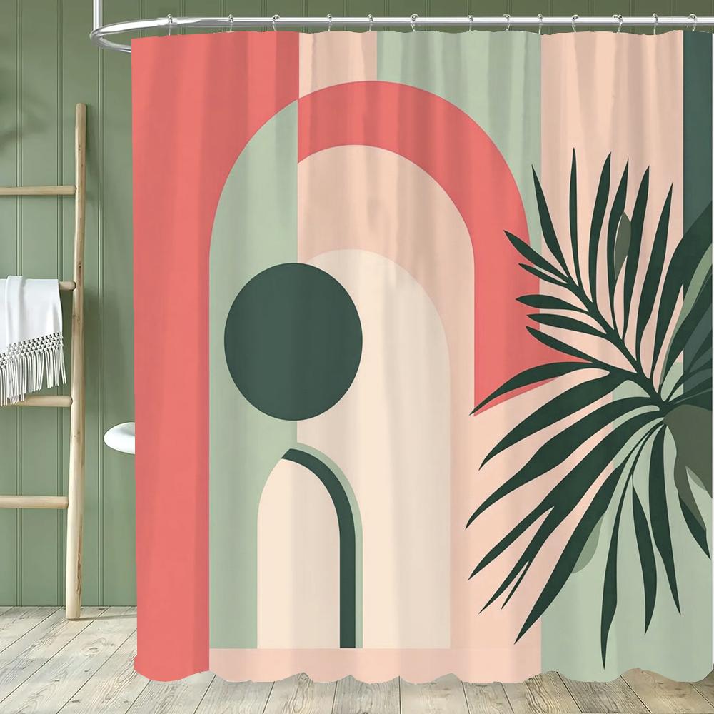 Seaside Beach Scenery Outside The Window Shower Curtain, Bathroom Decorative Curtain With Hooks,Home Decoration Curtain