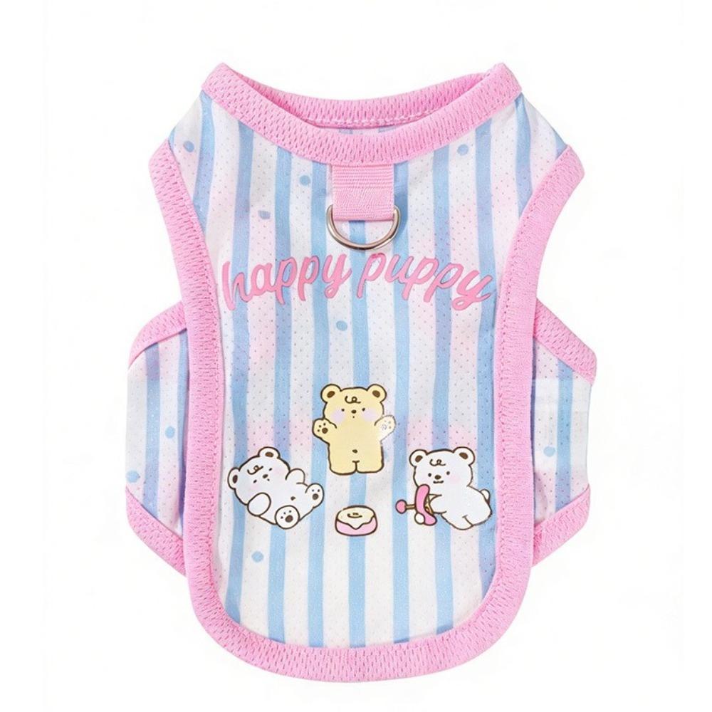 Thin Breathable Pet Cooling Vest Breathable Dog Ice Silk T-shirt Cooling Jacket Beach XS синий