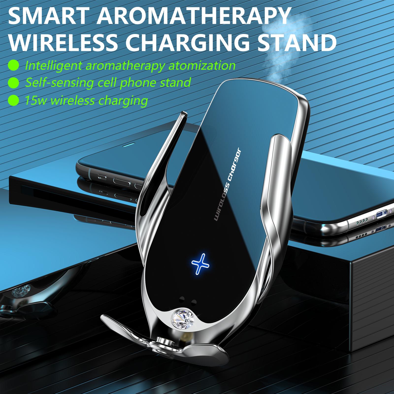 

Universal Car Mobile Phone Bracket Wireless Charger Perfume Air Freshener Woman Men s Phone Air Outlet Navigation Bracket Holder срібний