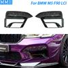For BMW M5 F90 LCI 2021-2023 Real Dry Forged Carbon Fiber Front Bumper Air Vent Panel Trim Cover Car Modification Accessories