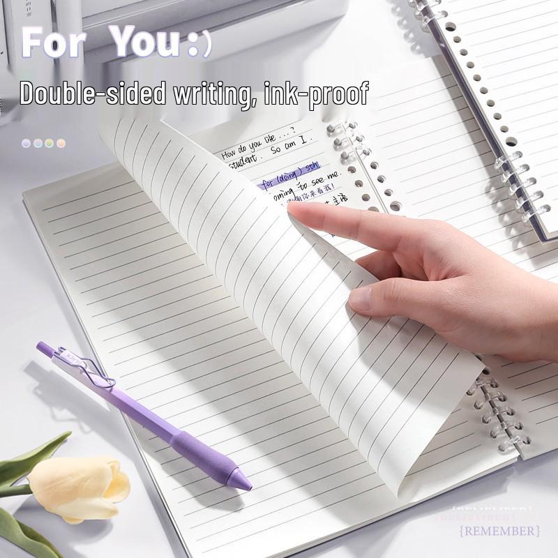 Comfortable Loose-Leaf Student Notebook – Gentle Literary Style, Removable Pages, Hand-Friendly Design