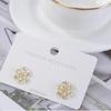 European-American Snowflake White Diamond Stud Earrings - Christmas Collection