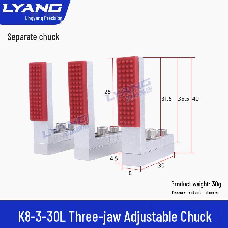 Adjustable Aluminum Alloy Cylinder, MHS3/MHS4 Series, with Three/Four-Jaw Finger and Multi-Port Adjustment, High Hardness.