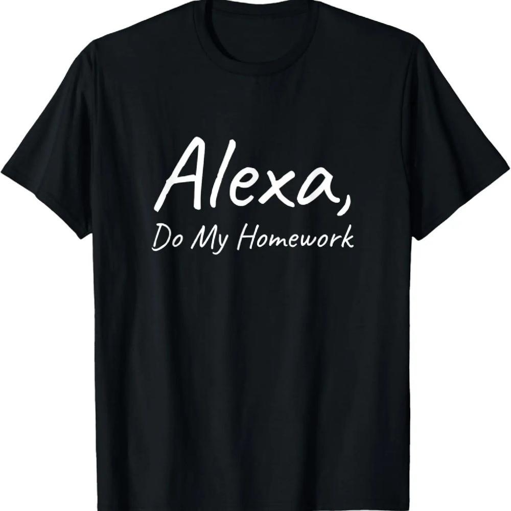 

Alexa Do My Homework Funny Joke Kids Youth T-Shirt XXXL чёрный