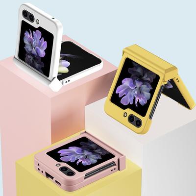 For Samsung Galaxy Z Flip 5 Solid Color Case Ultra Hard PC Shockproof Protection Shell Folding Phone Cases with Hinge Protect