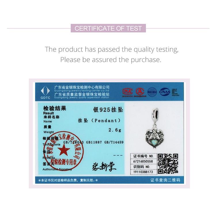 Bisaer Breloc din argint 925 100% înger care se roagă inimă zircon Charms Brățări DIY Brățări Bijuterii pentru femei