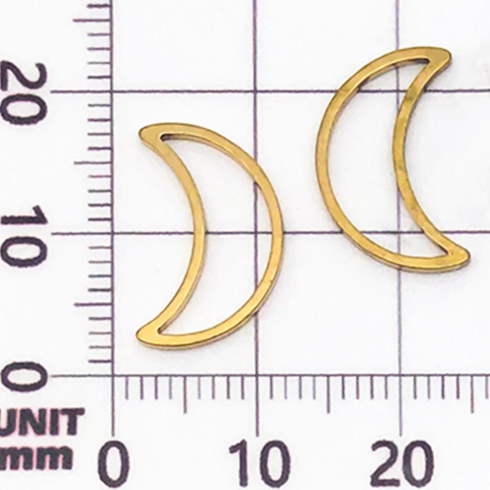 20 Mixed Gold Vacuum-Plated Stainless Steel Geometric Frame Pendant Charms for DIY Jewelry