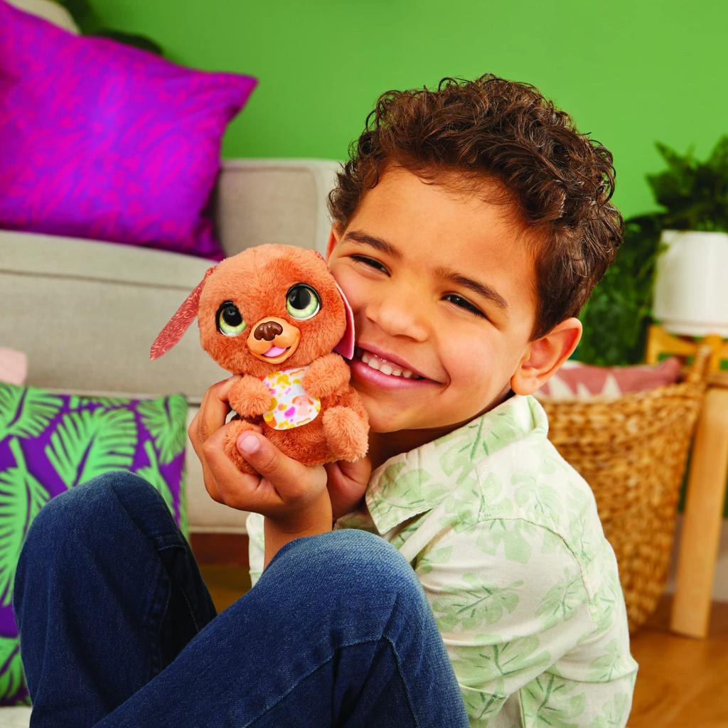 Hasbro FurReal Chci svačinu! Miminko štěně, Animatronická plyšová hračka, Interaktivní mazlíček, který reaguje na hlas a zvuk, Pro děti od 4 let (F6798) Autentický