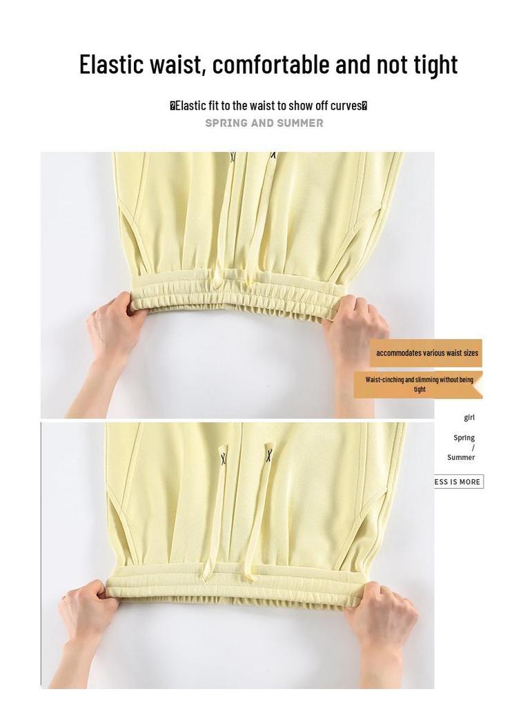 Women's High Waist Wide Leg Sweatpants - Spring 2026 Korean Style Casual Trendy